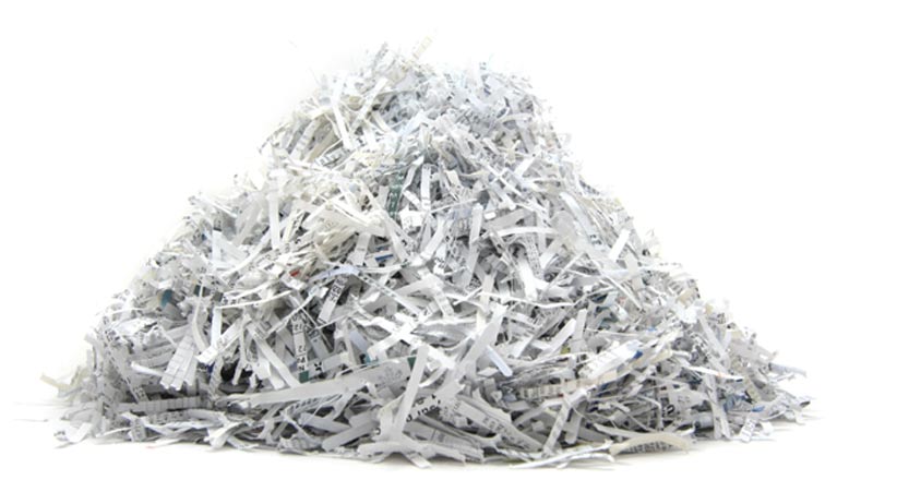 Shredding waste paper world paper mill