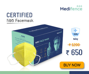 Medifence N95 Face Mask Pack of 30 Yellow